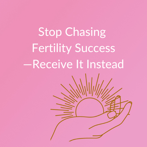 Receiving hands for motherhood on their fertility over 40 journey.