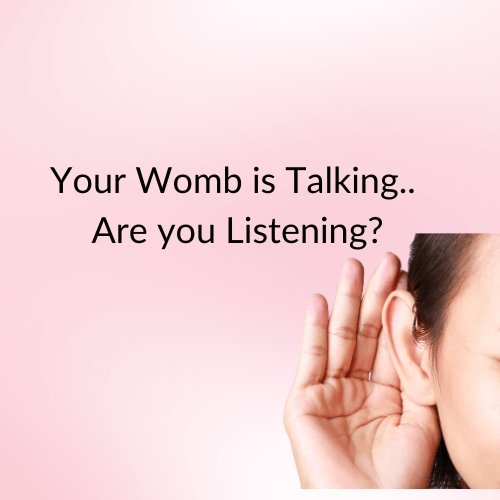 A peaceful woman practicing womb meditation, visualizing healing energy around her abdomen—supporting fertility over 40 through holistic fertility practices.