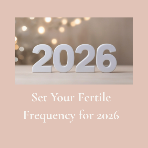 Woman holding heart over womb, representing fertility over 40 and holistic fertility