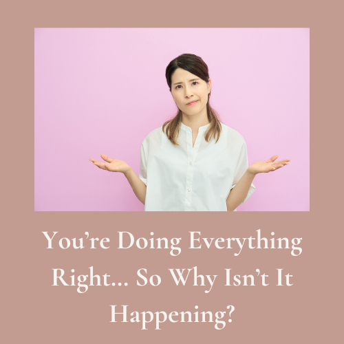 Woman reflecting on fertility over 40 journey, connecting to body and spirit baby connection in a calm, holistic fertility state