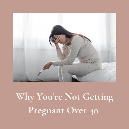 Woman on fertility over 40 journey reflecting in calm space, connecting to body and spirit baby connection through holistic fertility